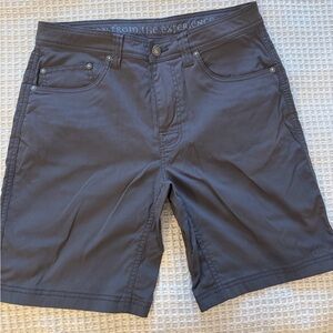 Prana Men's size 32Wx9L Briton Stretch Flat Front Nylon Shorts